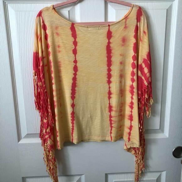 NWOT Free People movement tie dye fringe top sp - Picture 3 of 4